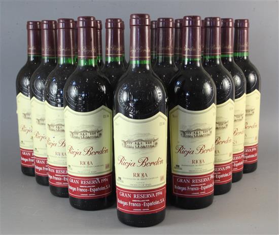 Nineteen bottles of Rioja Bordon, Gran Reserva, 1994